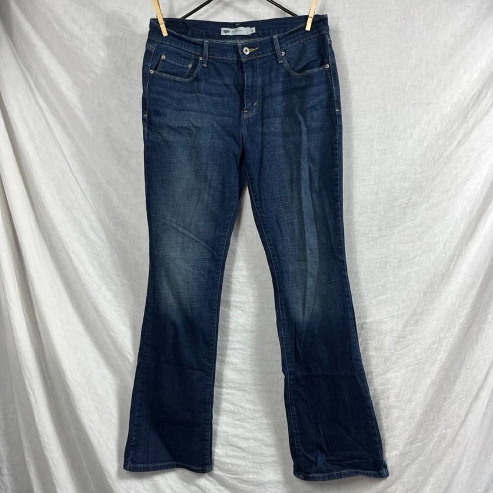 Levis 515 Bootcut Jeans Womens 10‎ 32x32 Flare Mid Rise Dark Wash